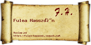 Fulea Hasszán névjegykártya